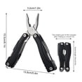 thumbnail image 1 of Pinces Mini Pliables Multifonctions Noires Outil d'Extérieur avec Couteau Tournevis et Ouvre-Bouteille Pince Combinée Portable pour Camping Randonnée et Usage d'Urgence 6.1x5.4 Po, 1 of 4