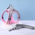 thumbnail image 3 of Dog Harness with Leash Set Adjustable Comfortable Puppy Mesh Harness for Small Medium Large Dogs Night Walking , Pink S, 3 of 8