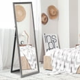 thumbnail image 2 of HOMCOM Full Length Mirror Standing Leaning Wall 64" x 21" Grey, 2 of 10