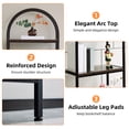 thumbnail image 3 of 4-Tier Arched Bookshelf, Industrial Style Open Bookcase with Metal Frame, Freestanding Display Shelving Unit for Living Room, Bedroom, Office Storage, 3 of 9
