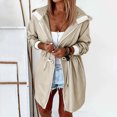 thumbnail image 1 of LOVZFMLL Jackets for Women's Hooded Long Sleeved Zipper Windbreaker Jacket, 1 of 1