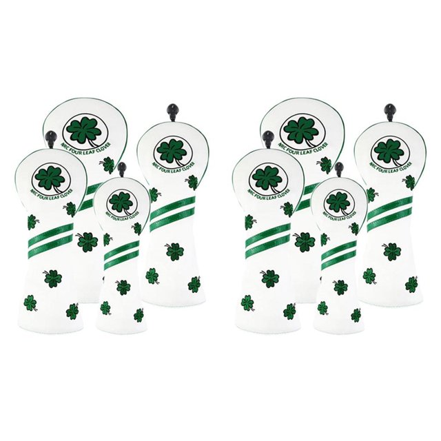 Housse de Golf Durable 8x 400cc Couvre-Tête de Club 1/3/5/UT Blanc