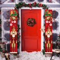 thumbnail image 3 of Joyeux Noël Bannières Nutcracker Décorations de Noël Nutcracker Modèle de Soldat Taille Réelle Bannières Nutcracker pour Décoration de Porte d'Entrée Porche, 3 of 6