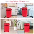 thumbnail image 2 of 13 Gallon Kitchen Trash Can Automatic Stainless-Steel Garbage Can with Touch-Free & Motion Sensor, Anti-Fingerprint Mute Designed Brushed Trash Bin,Red, 2 of 8