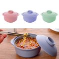 thumbnail image 4 of Instant Noodles Bowl with Lid Japanese Style Students Noodle Soup Rice Ramen Bowl Tableware, 4 of 8