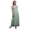 thumbnail image 1 of Bimba Robe à Bretelles Spaghetti Fluide Smockée Imprimée pour Femmes à Feuilles de Monstera Bimba - Moyen, 1 of 7
