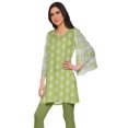 thumbnail image 2 of Moomaya Kurta Mini à Manches Kimono Tunique d'Été Kurtis Courts Imprimés pour Femmes, 2 of 5