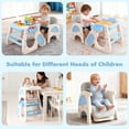 thumbnail image 2 of INFANS 8 in 1 Baby High Chair, Converts to Kids Table and Chair Set, with Drawing Whiteboard Building Block Tabletop, Suitable for Dinning Studying Playing, 2 of 9