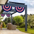 thumbnail image 3 of PUREKKI Patriotic Half Round Flag Decorated With Patriotic Star Spangled Flag, 3 of 5