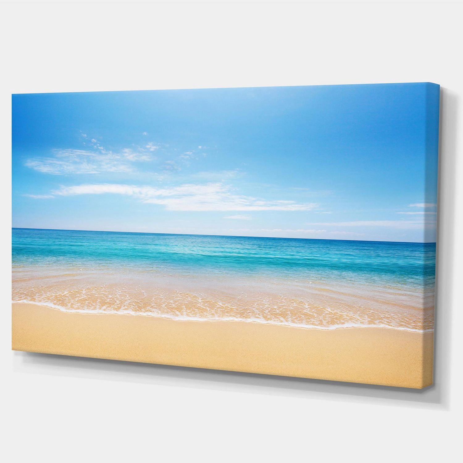 Designart Mer bleue calme et ciel Art mural sur toile