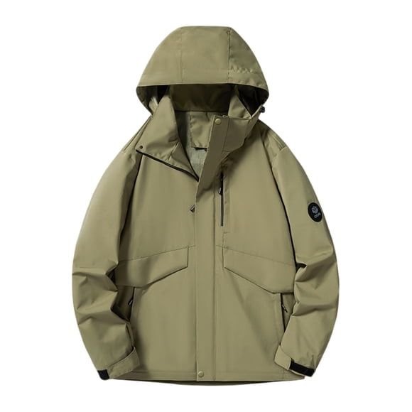 QHFBli Spring/Summer Light Jacket Men's Lightweight Hooded Casual Jacket for Outdoor Spring Autumn Wear Windbreaker Coat
