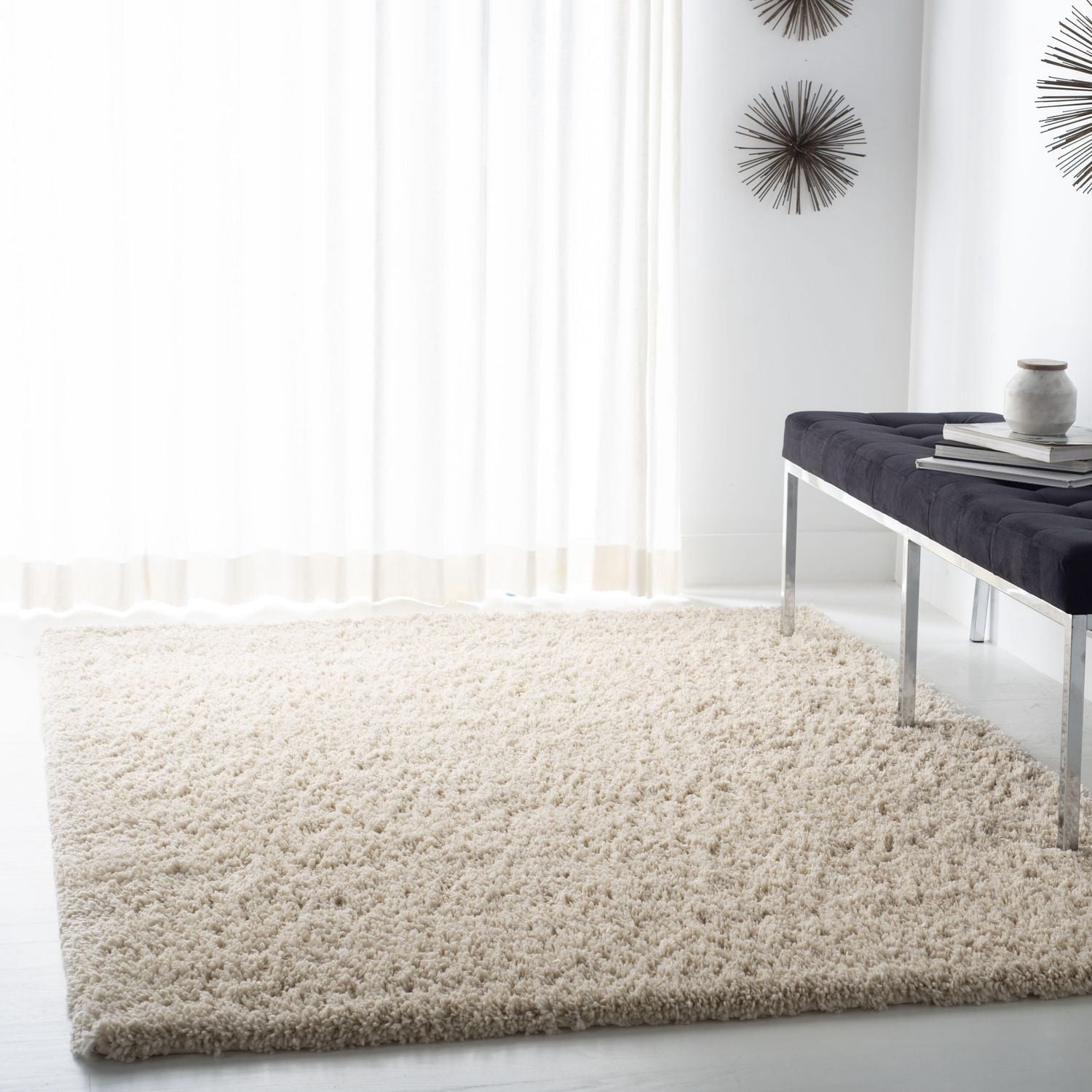 SAFAVIEH Fontana Jamie Tapis Peluche Solide Shag
