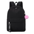 thumbnail image 1 of Girl School Backpack Lightweight School Bag Student Backpack with Pompom Pendant, 1 of 4
