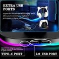 thumbnail image 4 of RGB Headphone Stand With Controller Charger For Xbox Series X|S, Elite 2, One X|S|Elite - XSX Charging Station Dock With 2 USB Ports, Compatible With Xbox Controllers, 4 of 6
