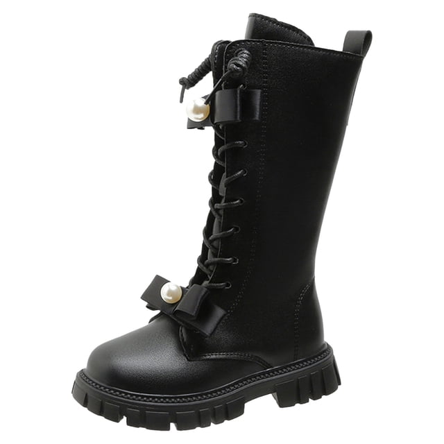 New Winter Style Velvet Children's Style Boots Children's High Leather Boots