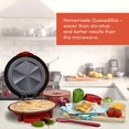 thumbnail image 4 of Elite Gourmet Mexican Taco Tuesday Quesadilla Maker, Easy-Slice 6-Wedge, Grilled Cheese, 11 Inch, Red, 4 of 6