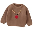 thumbnail image 1 of Posijego Chandail pour Tout-Petit Bébé Fille Garçon à Col Rond à Manches Longues en Tricot, Haut Chandail, Vêtements d'Automne Hiver pour Nourrisson, 1 of 6