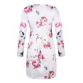 thumbnail image 3 of Matchstick Women's Floral Printed Long Sleeve Midi Dress, 3 of 5