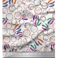 thumbnail image 1 of Soimoi Polyester Crepe Fabric Wreath & Dream Catcher Home Decor Printed Craft Fabric by The Yard 52 Inch Wide, 1 of 3