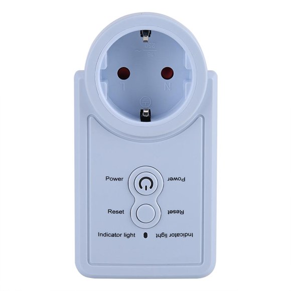 Qiilu GSM Smart Switch,Smart GSM Power Outlet Plug Socket with Temperature Sensor SMS Command Control EU Plug, GSM Plug Socket