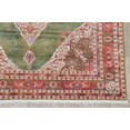 thumbnail image 2 of Tapis Vert Oriental Usé à Médaillon Floral, 2 of 5