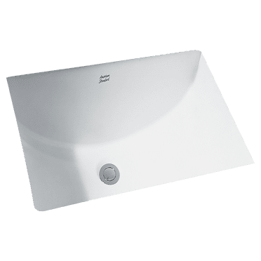 American Standard 0614000.020 Lavabo de Salle de Bain Rectangulaire Encastré en Céramique de Style Studio, 18 Pieds' L x 12 Pieds' L x 16.43 Pieds' H, Blanc