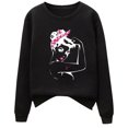 thumbnail image 4 of Jsaierl Sweat-Shirt de Sensibilisation au Cancer du Sein pour Femmes Imprimé Ruban Rose Pull Mignon Col Rond Manches Longues Lutte contre le Cancer, 4 of 6