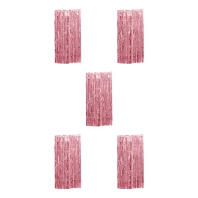 Wweixi Customized Fringe Curtain For Exquisite Anniversary Party Decorations Luster Rose Gold 5Set