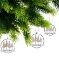 thumbnail image 3 of Metal Oval and Wood Tree Christmas Ornament Set Of 3, 3 of 3