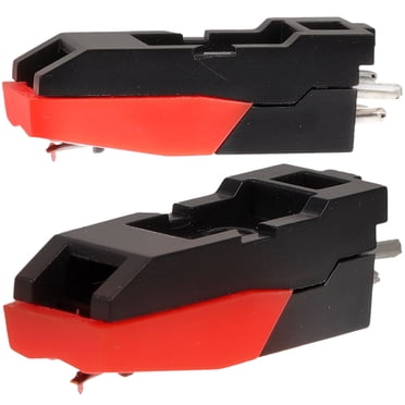 2Pcs Record Player Stylus Black Red for Audio Enthusiasts Music Listening