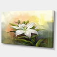 thumbnail image 2 of Design Art - Peinture à l'Huile Fleur de Lys Blanc, 2 of 3