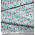 thumbnail image 2 of Soimoi Rayon Fabric Leaves & Floral Artistic Printed Craft Fabric by The Yard 56 Inch Wide, 2 of 5