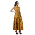 thumbnail image 2 of Moomaya Robes Chemises à Col pour Femmes Imprimées en Rayonne à Boutons Robes Maxi pour Femmes, 2 of 4