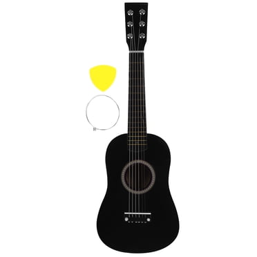 Guitare Acoustique Folk de 23 Pouces Instrument de Musique Mini Guitare pour Débutant Enfant Amateur de Musique (Noir)