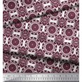 thumbnail image 2 of Soimoi Purple Heavy Canvas Fabric Circle Art Geometric Print Sewing Fabric Yard 58 Inch Wide, 2 of 5