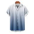 thumbnail image 4 of Pisexur Shirts for Man T Hommes Mode Décontractée Col Rabattu Impression Dégradée Chemise à Manches Courtes Blouse Marine,S Chemises de Golf Hommes & Chemises Hommes, 4 of 7