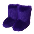 thumbnail image 2 of Chaussures d'Automne Femmes Mode Couleur Imitation Plus Cachemire Bottes de Neige pour Femmes en Liquidation, 2 of 7