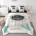 thumbnail image 1 of YST Beige Aesthetic Bedding Comforter Set, Modern Abstract Artwork, 7-Piece, Twin, 1 of 4