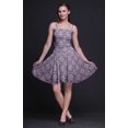 thumbnail image 4 of Bimba Floral Printed Women Smocked Waist Top Spaghetti Strap Mini Sun Dress-Small, 4 of 5