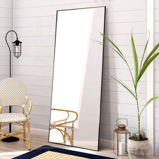NeuType Full Length Floor Mirror Rectangular Black 59"x16"