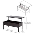 thumbnail image 3 of HOMCOM 39" Modern Lift Top Coffee Table with Hidden Storage Compartment, 3 of 10