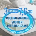 thumbnail image 2 of HoMedics 3" Cool Support Gel Memory Foam Mattress Topper, 2 of 3
