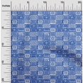 thumbnail image 1 of oneOone Viscose Jersey Blue Fabric Geometric African Sewing Material Print Fabric By The Yard 60 Inch Wide, 1 of 1