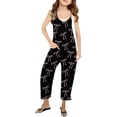 thumbnail image 2 of Girls Overall Bow Print Rompers for Girls Sleeveless Overalls with Side Pockets Girls Jumpsuits Size 8-10 Y, 2 of 6