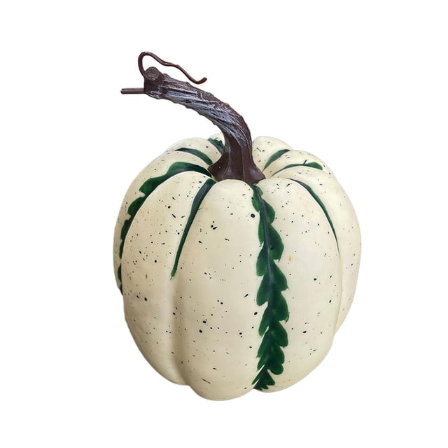Citrouille en Mousse, Citrouille Artificielle, Citrouille Décorative de Récolte, Citrouille de Simulation Ronde Blanche