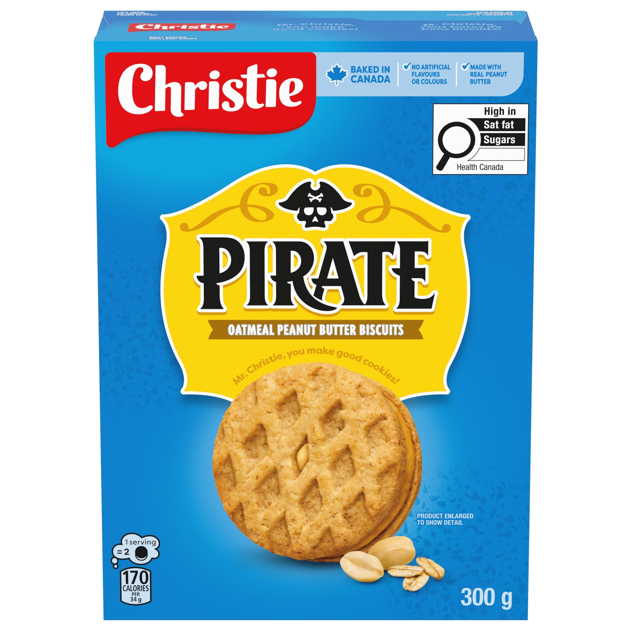 Biscuits à l’avoine et au beurre d’arachide Pirate de Peek Freans