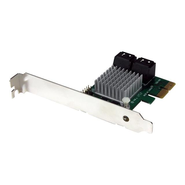 StarTech.com 4 Port PCI Express 2.0 SATA III 6Gbps RAID Controller Card with HyperDuo SSD Tiering - PCIe SATA 3 Controller Adapter (PEXSAT34RH) - Storage controller (RAID) - 4 Channel - SATA 6Gb/s - low profile - RAID RAID 0, 1, 10, JBOD - PCIe 2.0 x2 - for P/N: ST521PMINT