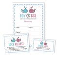 thumbnail image 4 of Inkdotpot Set Of 30Gender Reveal Baby Shower Invitations-Diaper Raffle Tickets And Baby Shower Book Request Cards Its a Boy Its a girl Invites, 4 of 8