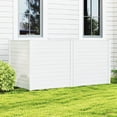 thumbnail image 2 of Gymax PP Privacy Fence Screen 48'' H x 48'' W 2 Panels No-Dig Air Conditioner Trash Can Pool Equipment Enclosure White, 2 of 10