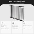thumbnail image 2 of BalanceFrom Easy Walk-Thru Baby Safety Gate for 29.1”-43.3” Opening, 30” Tall, Graphite, 2 of 10